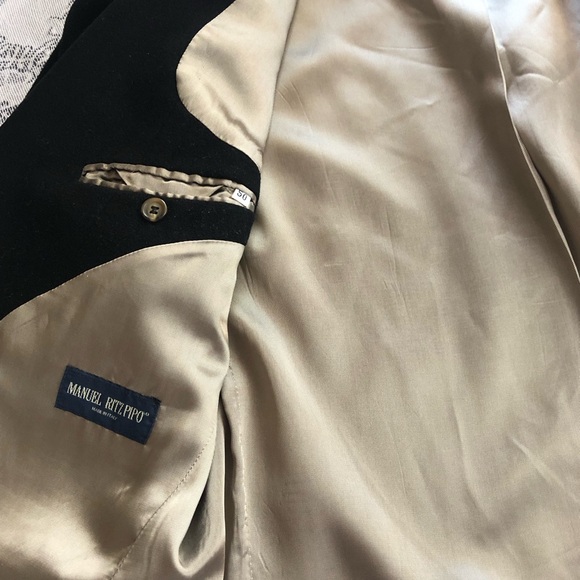 Men's Manuel Ritz Pipo Wool/Cashmere Black Single Breasted Blazer. Size 50 - Picture 11 of 16